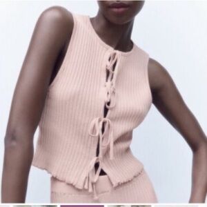 NWOT ZARA blush top tank